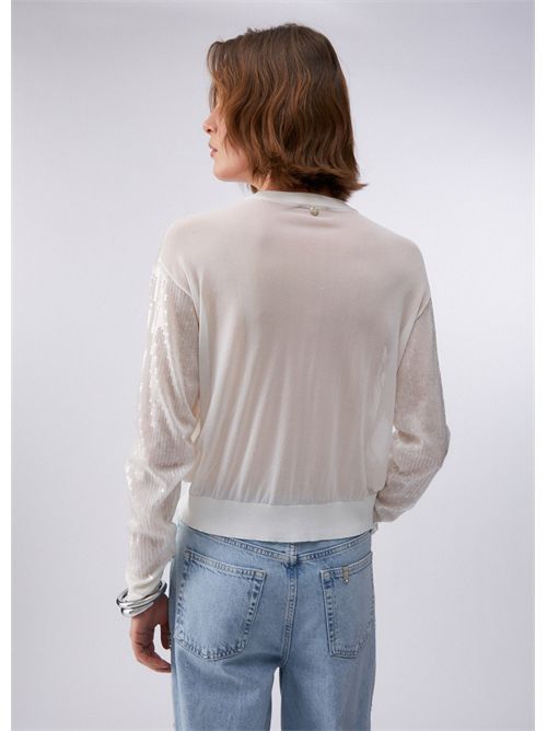 Cardigan con paillettes LIU JO | WA6530MA68R/P9691